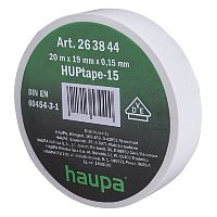 Изолента Haupa ПВХ, цвет белый, шир. 19 мм, длина 20 м, d 74 мм (263844) картинка 